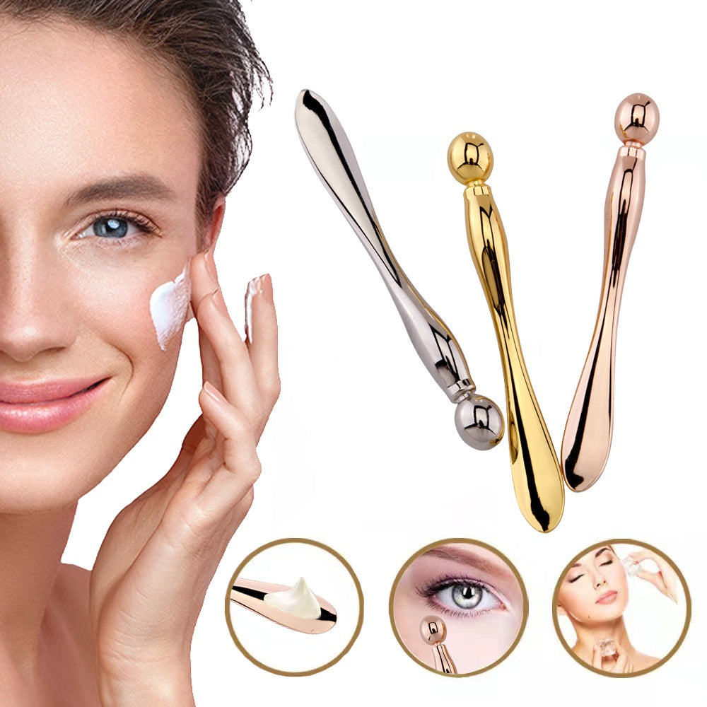 Eye Cream Stick Roller For Face Metal Spatula Puff Applicator Eye Cream Massager Facial Cream Massage Sticks Eye Metal Makeup Spatula Eye Wand 10cm Eye Cream Stick Roller For Face Metal Spatula Puff Applicator Eye Cream Massager Facial Cream Massage Sticks Eye Metal Makeup Spatula Eye Wand 10cm
